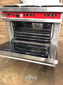 NEW UNUSED 2004 Vulcan 36LC-559 Restaurant Natural Gas Range with Convection oven