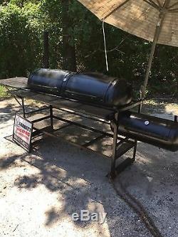 NEW Wood Burning Heavy Duty Custom Built BBQ Pit Smoker and Grill on Wheels