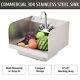 Nsf Commercial Utility Sink Stainless Steel Basin Hand Wash Side Splash Kitchen