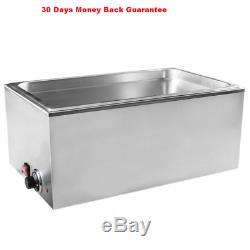 New 1/1 Electric Wet Heat Well Bain Marie Pot Food Warmer Holder Catering Cafe