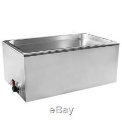 New 1/1 Electric Wet Heat Well Bain Marie Pot Food Warmer Holder Catering Cafe