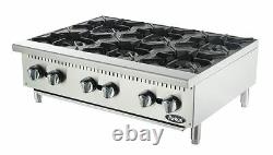 New 36 6 Burner Counter Top Gas Hot Plate Range Stove Commercial Nat/lp Gas