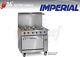 New 36 Electric Commercial Range 6 Plates 1 Oven, Imperial Ir-6-e