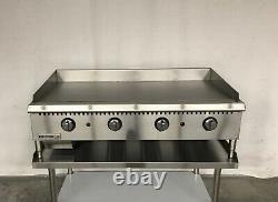 New 48 Thermostatic Griddle Flat Grill Thermostat Commercial Gas Temperature