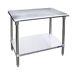 New Commercial 72 X 36 Stainless Steel Work Table With Undershelf Galvan