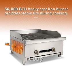 New Gas Radiant Commercial Restaurant Kitchen Countertop Charbroiler 56000 BUT