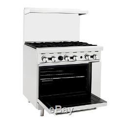 New Heavy 36 Range 6 Burners With 1 Full Standard Oven Stove Lp Prop Gas Only