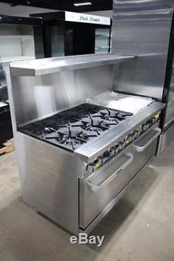 New Heavy 60 Range 6 Burners 24 Griddle 2 Full Ovens Stove Lp Prop Gas Only
