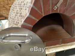 New Outdoor Mosaic Tile Brick Wood-Fired Wood Coal Burning Pizza Oven BBQ Grill