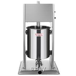 New Sausage Stuffer Vertical Stainless Steel 15L 33Lbs Pound Meat Filler