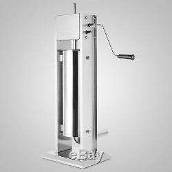 New Sausage Stuffer Vertical Stainless Steel 7L 20 Pound Meat Filler
