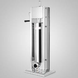 New Sausage Stuffer Vertical Stainless Steel 7L 20 Pound Meat Filler