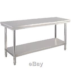 New Stainless Steel Commercial Kitchen Work Food Prep Table 24 x 48