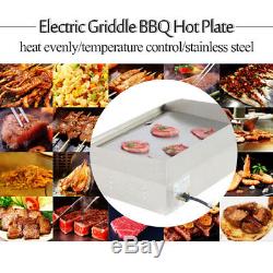 New Stainless Steel Electric Thermomate Griddle Grill BBQ Plate Commercial Tool