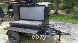 Night BBQ Smoker Side Grill Trailer Food Truck Catering Street Vendor Concession