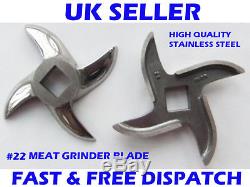 No 22 Meat Mincer Blade Mincer Stainless Steel Salvador Style OEM Quality