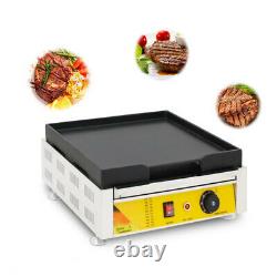 Nonstick Commercial Electric Countertop Flat Cooking Griddle Grill Iron Waffle B