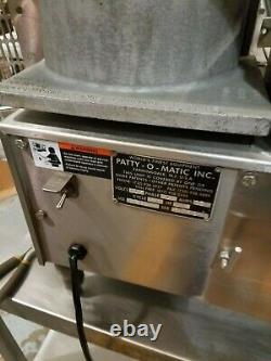 PATTY-O-MATIC 330 PATTY FORMER WITH STAINLESS STEEL TABLE With CASTERS- 115 volt