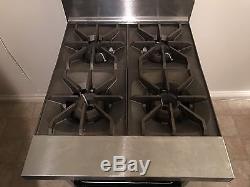 PR1ME 24 STOVE 4 OPEN BURNERS withOVEN COMMERCIAL STAINLESS (NAT OR PROPANE)