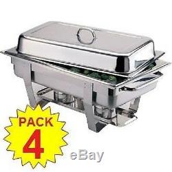 Pack Of 4 Omega Premium Quality Chafing Dish Sets Free Next Day Delivery