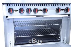 Pantin 36 Commercial 6 Burner Oven Gas Range Kitchen Restaurant Stove ETL
