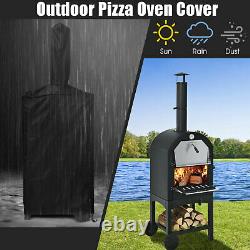 Pizza Oven Wood Fire Pizza Maker Grill Outdoor with Pizza Stone & Waterproof Cover