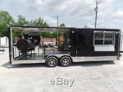 Porch Style 8.5x24 Black Concessions Trailer