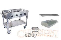 Portable Commercial Griddle with bonus option Stainless Char broiler LP Propane