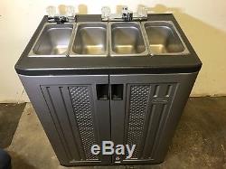 Portable Concession Sink Hand Wash 3 4 Compartment Hot Water Self Contained 110V