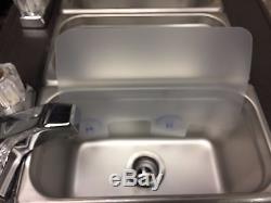 Portable Concession Sink Hand Wash 3 4 Compartment Hot Water Self Contained 110V