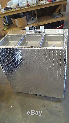 Portable Self Contained 3 Compartment Sink, Food Truck / Trailer Hot Water