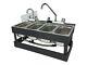 Portable Sink Mobile Concession, 4 Compartment Sink, Table Top Sink