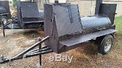 Pre Seasoned Oil BBQ Smoker 30 Grill Catering Business Mobile Kitchen Food Truck