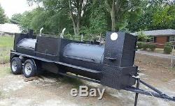 Pro T Rex BBQ Smoker Cooker 48 Grill Trailer Mobile Food Truck Business Catering