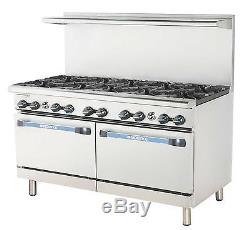 RADIANCE 60 RESTAURANT GAS RANGE With 10 BURNERS AND 2 OVENS TAR-10