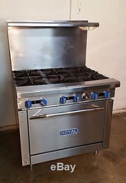 ROYAL RR-6 Commercial Gas Range Stove with 6 Burners