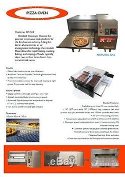 Rotoquip 18 Commercial Natural Gas Conveyor Pizza Oven Rotobelt Conveyor Oven