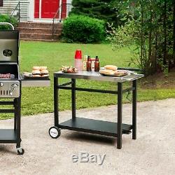 Royal Gourmet BBQ Work Table Kitchen Prep Cart Stainless Steel PC3401S