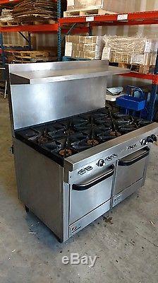 SOUTHBEND 48 RANGE With 8 BURNERS & 2 SPACE SAVER OVENS NATURAL GAS NICE