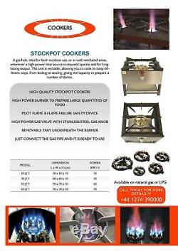 STOCKPOT COOKER 20 JET 500 x 500 / NATURAL OR BOTTLE GAS/ HIGH SPEC SEE PICTURES