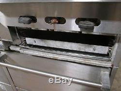 SUNFIRE HD COMMERCIAL NAT. GAS 6 BURNER STOVE withOVENS, GRIDDLE & CHEESE MELTER