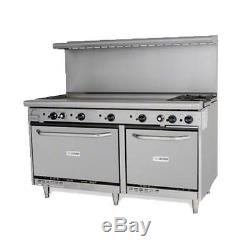 Saturn Equipment 60 Heavy-Duty Range with Dual Oven and Griddle (SHDR-60-2-48G)