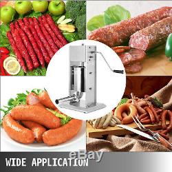 Sausage Stuffer Meat Filler Machine 3L Meat Press Stainless Steel Salami Maker