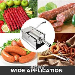Sausage Stuffer Stainless Steel 3L Horizontal Meat Filler Meat Press Maker
