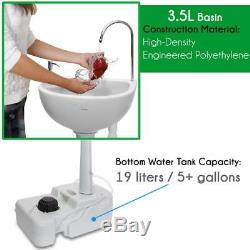 SereneLife SLCASN18 Portable Hand-Wash Sink Faucet Station (5+ Gal. Capacity)