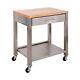 Seville Classics Stainless Steel Worktable Kitchen Cart, 30 X 20 X 36 In