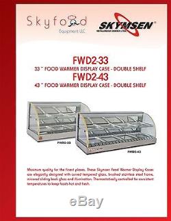 Skyfood/Fleetwood FWD2-43Countertop Double Shelf Heated Food Warmer Display Case