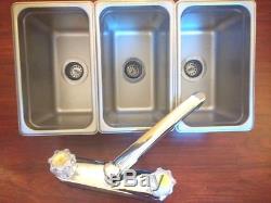 Small 3 Compartment Sink Set & FREE GIFT! For Portable Concession Stands
