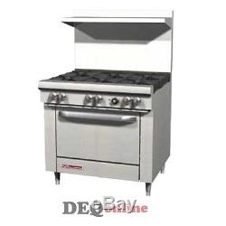 Southbend S36D 36 Gas Range With Standard Oven & 6 Open Burners