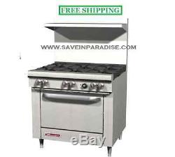 Southbend S36D Ultimate Natural Gas 6 Burner with Oven